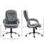 Chaise de bureau à haut dossier en gris - hauteur réglable, rembourrage épais, ordinateur confortable avec soutien lombaire et siège à hauteur et sièges