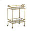 Chariot-bar 23,5 x 13,5 x 30 po, laiton antique