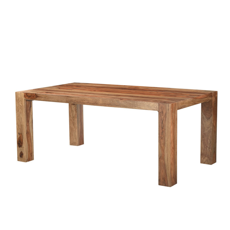 75" Brown Solid Wood Dining Table