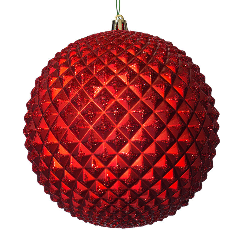 Ornement boule Durian Glitter, Prune