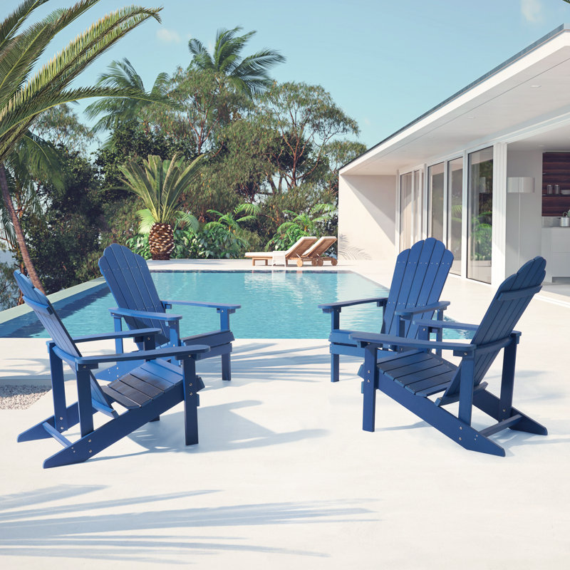Chaise Adirondack de HiPS résistante aux intempéries, Marine