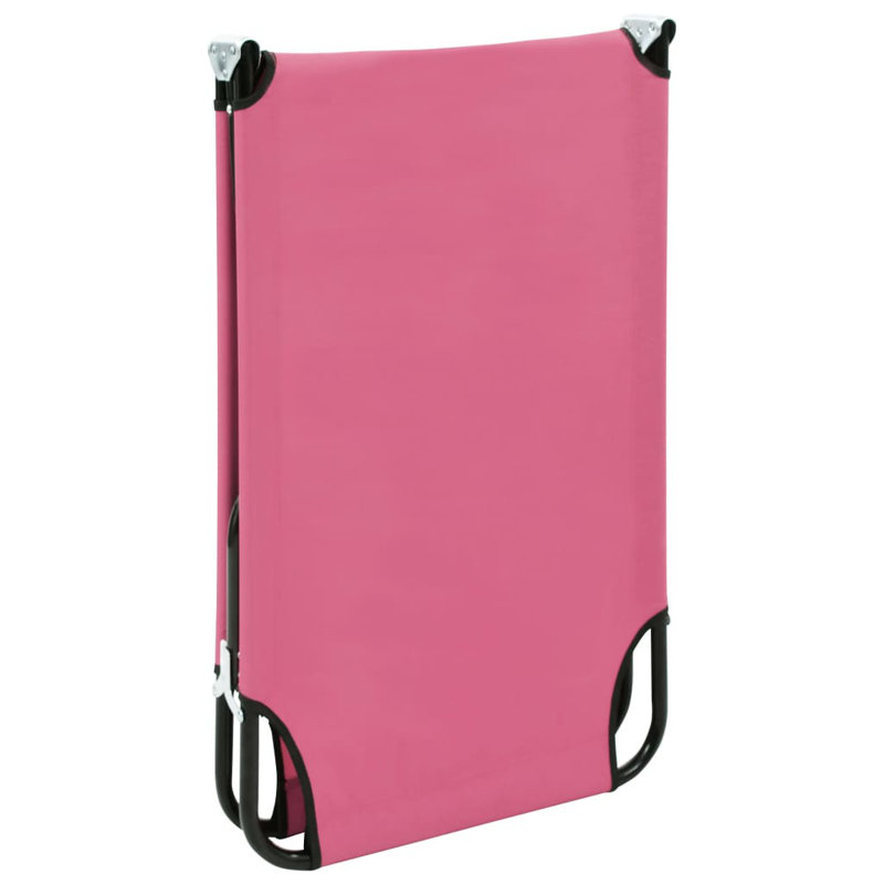 Natchez Folding Sunlounger Outdoor Cot, Pink