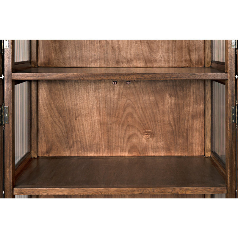 Collins Display Stand, Dark Walnut/Clear