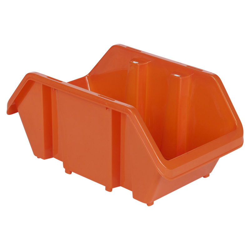 Symple Stuff Plastic Decorative Bin, Orange