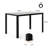 5 Pieces  Dining Table Set For 4,Kitchen Room Tempered Glass Dining Table ,4 Faux Leather Chairs