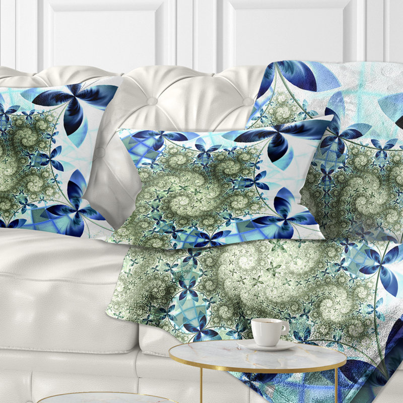 Coussin lombaire floral fractal