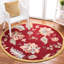 Chelsea Floral Handmade Tufted Wool Area Rug in Red/Blue/Orange-69976595