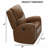 Brown Transitional Manual Recliner - Contour Arms, Wide Seat, High Density Foam
