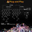 Guirlande lumineuse RVB multicolore pour l'extérieur, télécommande 43 modes, 320 lumières DEL de Noël de 26 pi, préréglages des Fêtes, prise de courant
