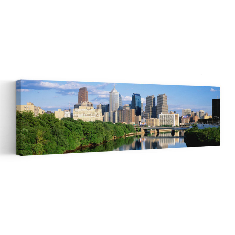 Philadelphie, Pennsylvanie, abstrait, architecture contemporaine, art mural de la ville, H 20 po x l 60 po