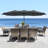15 Ft Patio Market Umbrella with Base-86773835