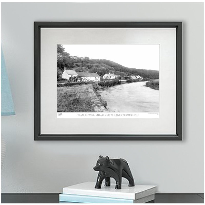 Weare Giffard, Village And The River Torridge 1923 by Francis Frith - Single Picture Frame Print, 45cm H x 60cm W x 2.3cm D