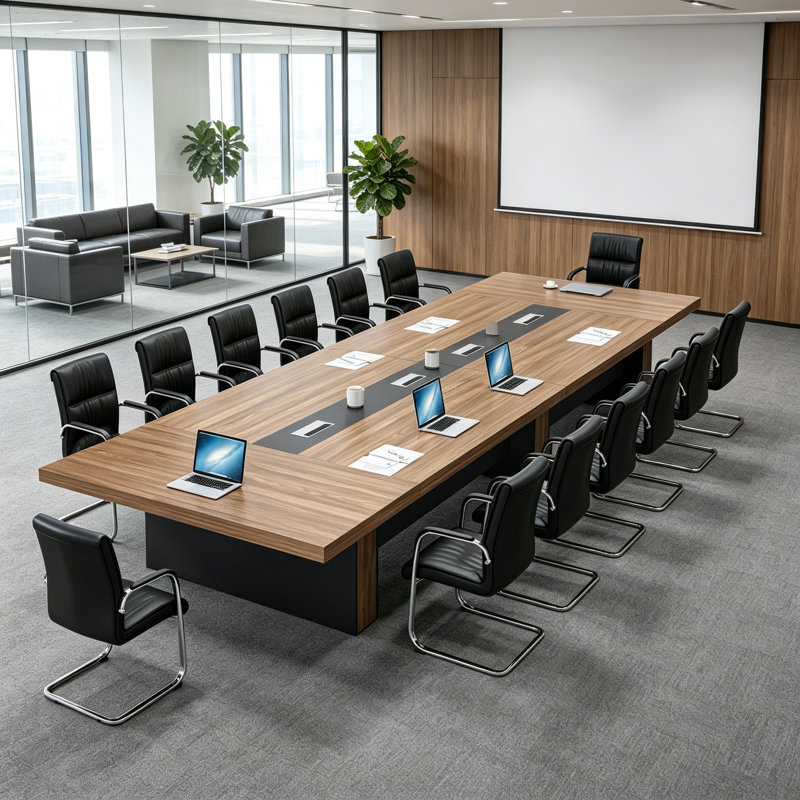 Table de conférence Searfoss, 29.53" H x 177.17" L x 59.06" D, Beige
