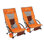 Ensemble de 2 chaises de plage pliantes avec appui-tête