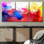Rouge, bleu et jaune, peinture, éclaboussures, explosion, formes abstraites, illustrations, art moderne-102298933
