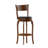 Enola Classic Wooden Dining Stool With Bowed Frame And Upholstered Seat-786081573-786081572