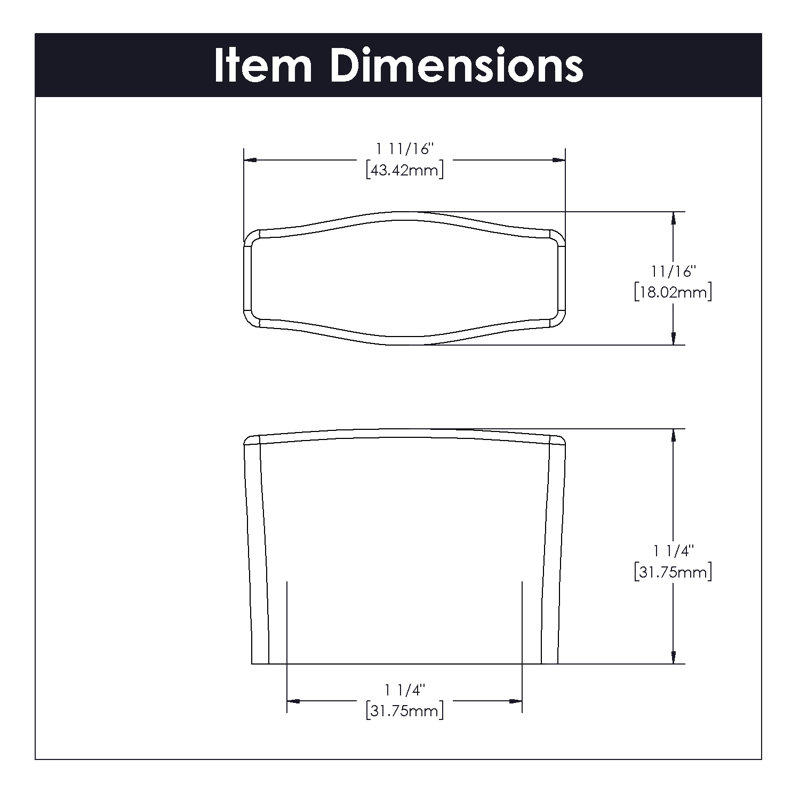 Emerge Bar Knob, Matte Black