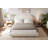 Modern Curved Upholstered Low Profile Platform Bed with Rounded Headboard-123084281-94602567