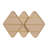 Metal Overlapping Diamond Room Wall Mirror with Gold Frame