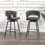 Ensemble de tabourets de bar 28 po en cuir technique 28 po avec tabourets à pieds sans îlot de cuisine réglable, 360 tabourets de bar pivotants avec repose-pieds-1856673907-1856673908