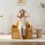 Fauteuil d'appoint surdimensionné en chenille de style moderne avec méridienne simple pour salon, chambre à coucher-1256982811