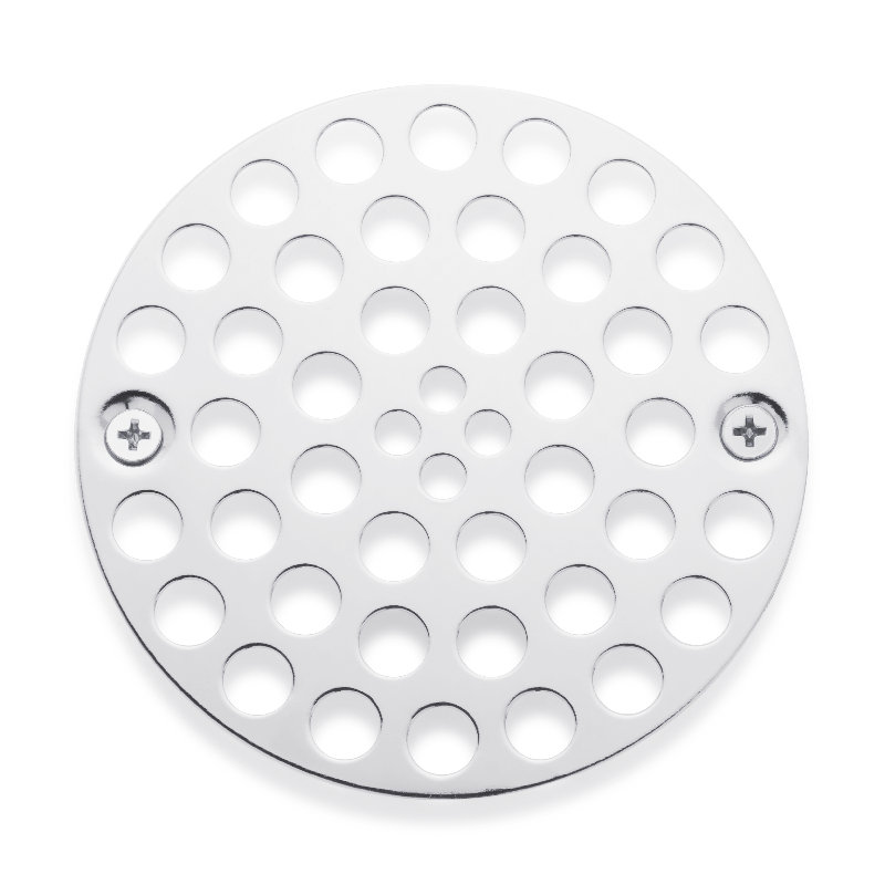 Couvercle de drain de douche rond à visser 4 po FundamentALL, Chrome