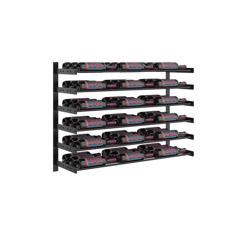 Jaydon 54 Bottle Wall Mounted Wine Bottle Rack Black, 76cm H x 104cm W x 31cm D, Matte Black
