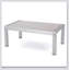 Élégante table basse d'extérieur en aluminium avec plateau en verre trempé pour une durabilité et un entretien faciles-142743677