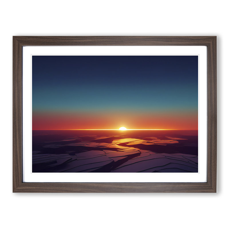 Dashing Sunset - Framed Print, Walnut Framed, 46cm H x 64cm W x 2cm D