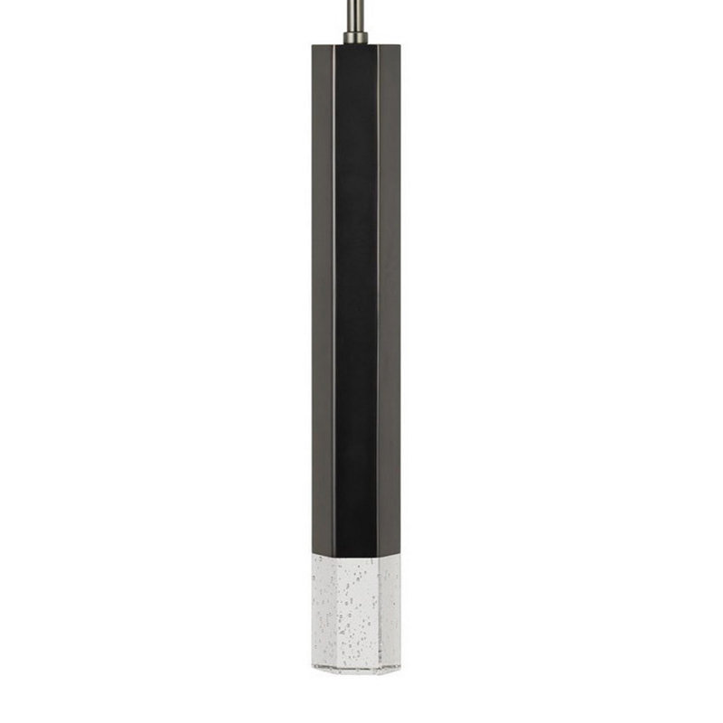 Tonio 1 - Light LED Single Pendant, Black