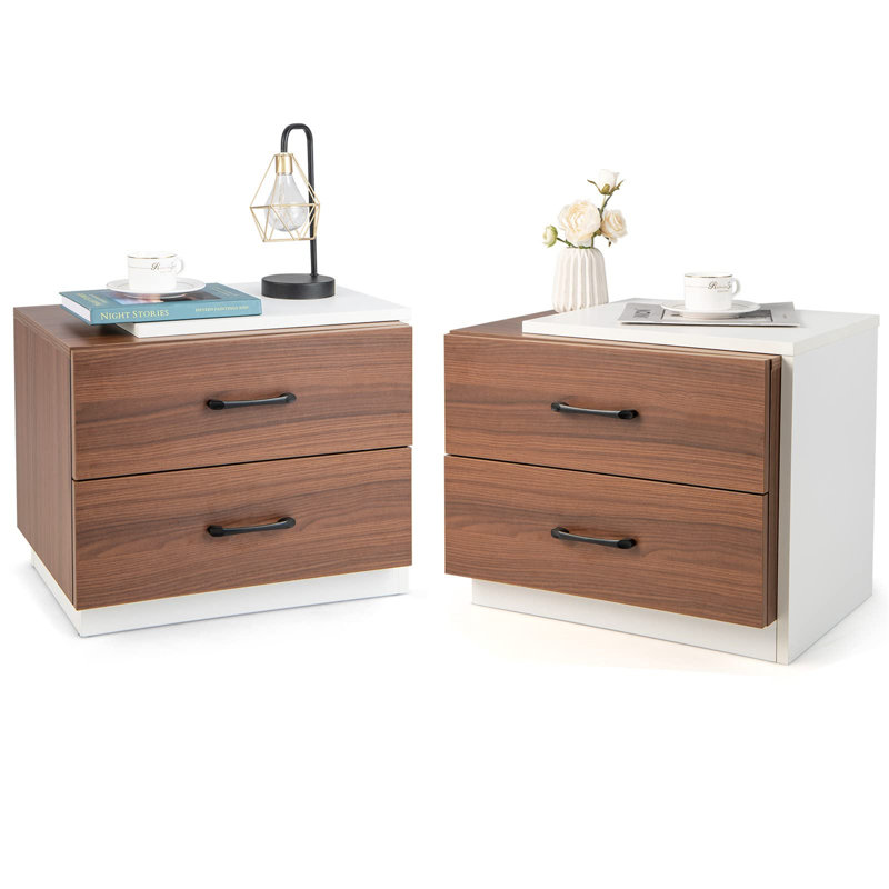 55cm W Manufactured Wood Bedside Table