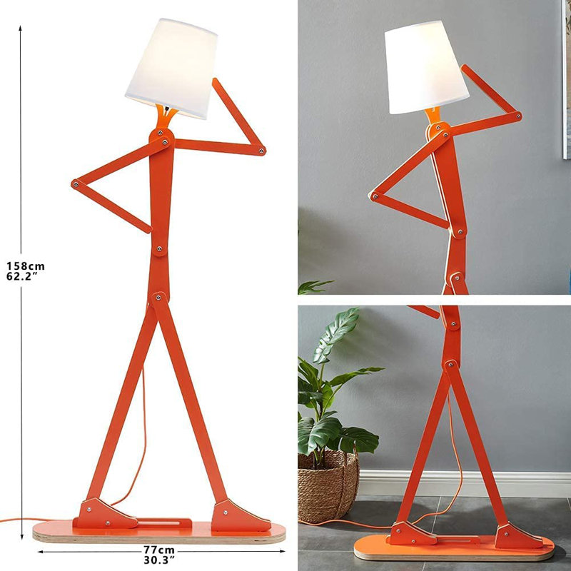 Blaydon 62.2'' Novelty Floor Lamp, Orange
