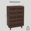 Ensemble de chambre à coucher 2 pièces, commode large 8 tiroirs et commode 6 tiroirs-2030607273-2030607275
