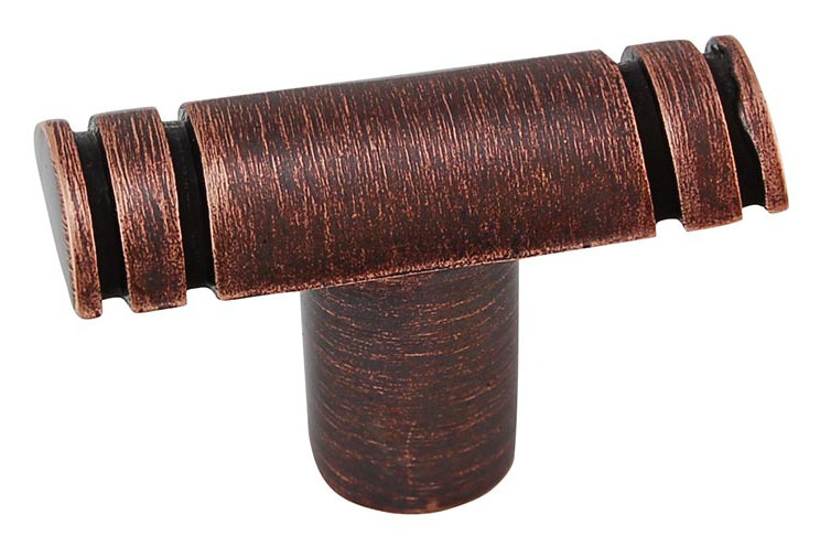 Archimedes Bar Knob, 1" H x 0.56" W x 1" D, Antique Copper