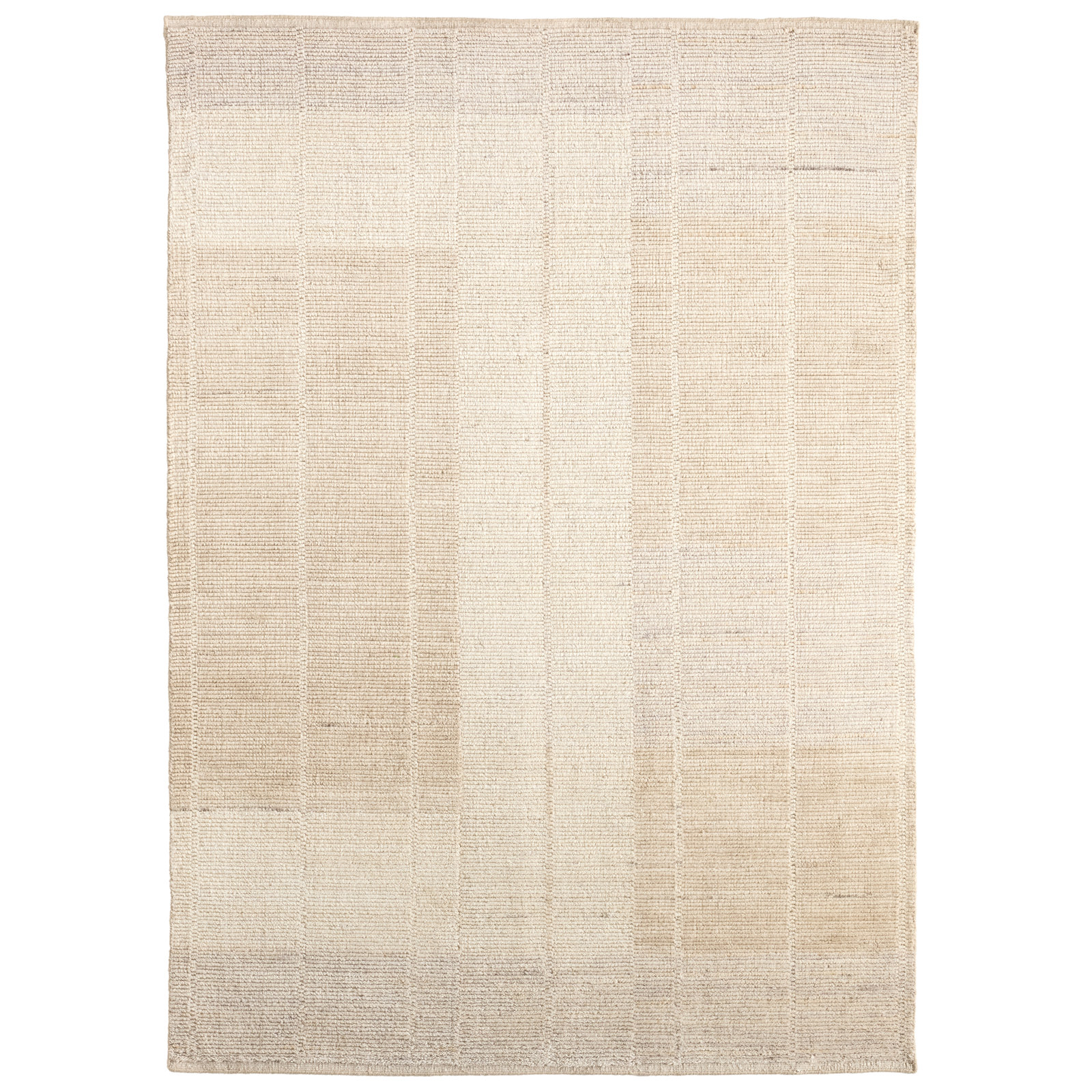 Nona Tan Hand-Woven Striped Rug, Rectangle 9' x 12'