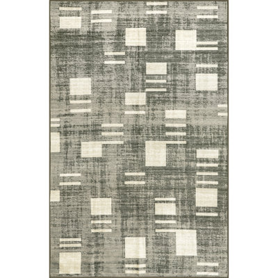 Taja SpinClean Transitional Geometric Machine Washable Area Rug