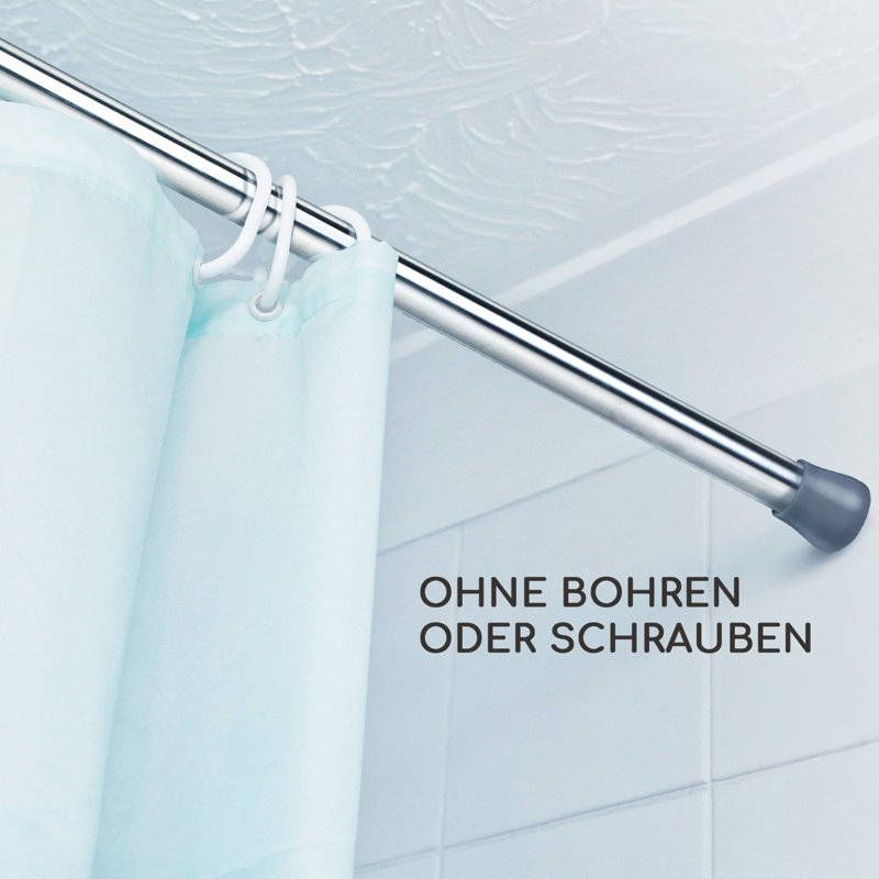70cm Straight Fixed Shower Curtain Pole