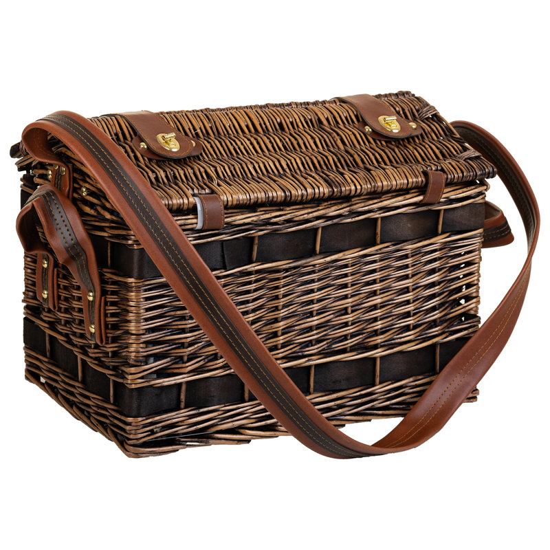 BROWN PICNIC BASKET 4 SERVES