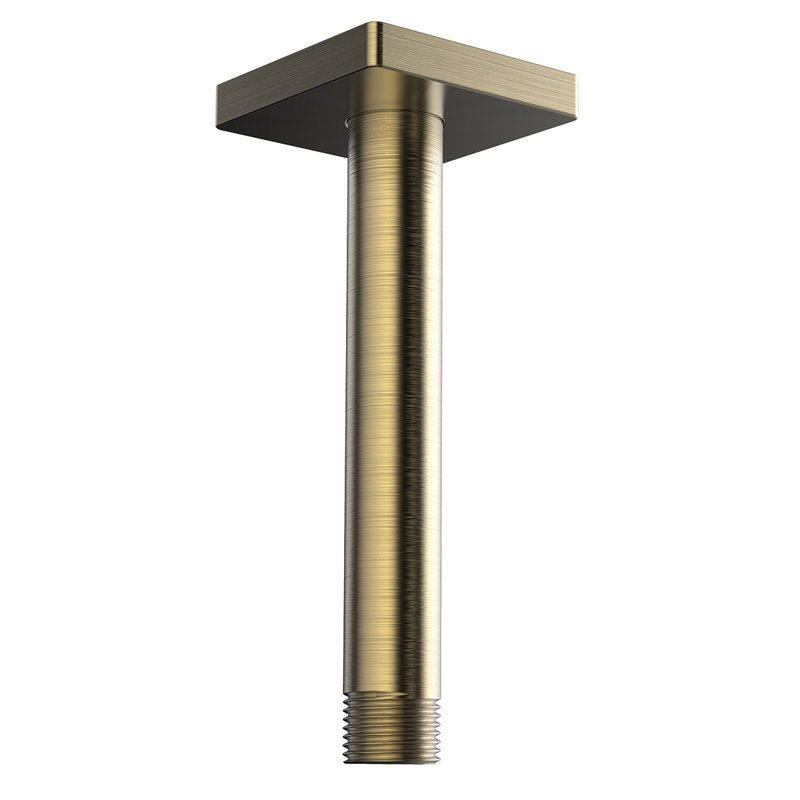 Lura Ceiling-Mounted Shower Arm and Flange, Brushed Bronze