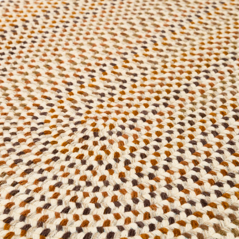 Tapis d'intérieur en laine tissé rouille Premier, Ovale 3 pi 6 po x 5 pi 6 po