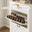 Armoire à chaussures 31,5 po avec 2 tiroirs rabattables - Rangement pour chaussures autoportant avec tablettes réglables et tiroirs de rangement pour le vestibule, le placard et le couloir