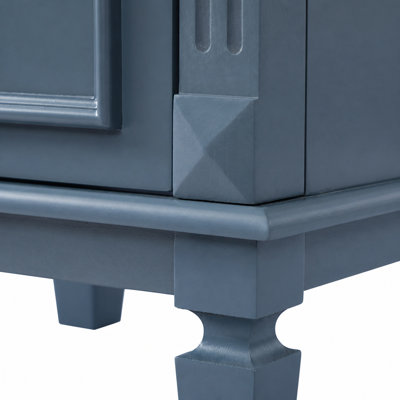 Meuble-lavabo autoportant de 18 po avec lavabo en céramique, porte à fermeture en douceur et tablette réglable
