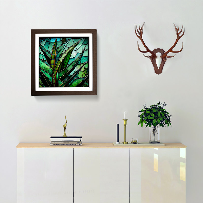 Single Picture Frame Print on Wood, Walnut
