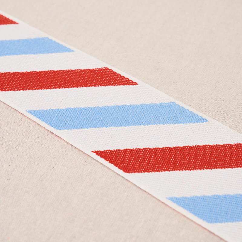 Schumacher x Mary McDonald Airmail Ii Indoor/Outdoor Tape, Red/Blue
