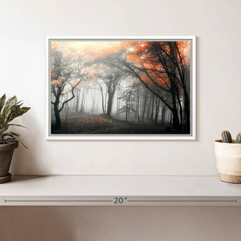 Autumn Grove II, Cadre flottant blanc, 13 po x 9 po