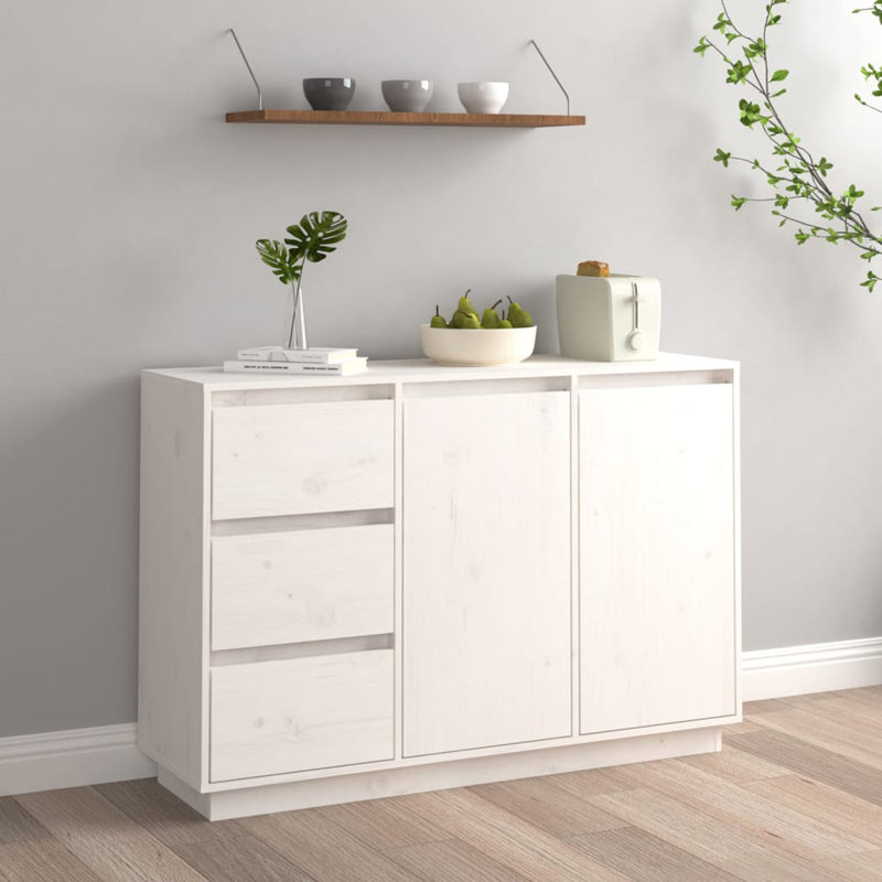 Geneviev 11cm Solid Wood Sideboard, White