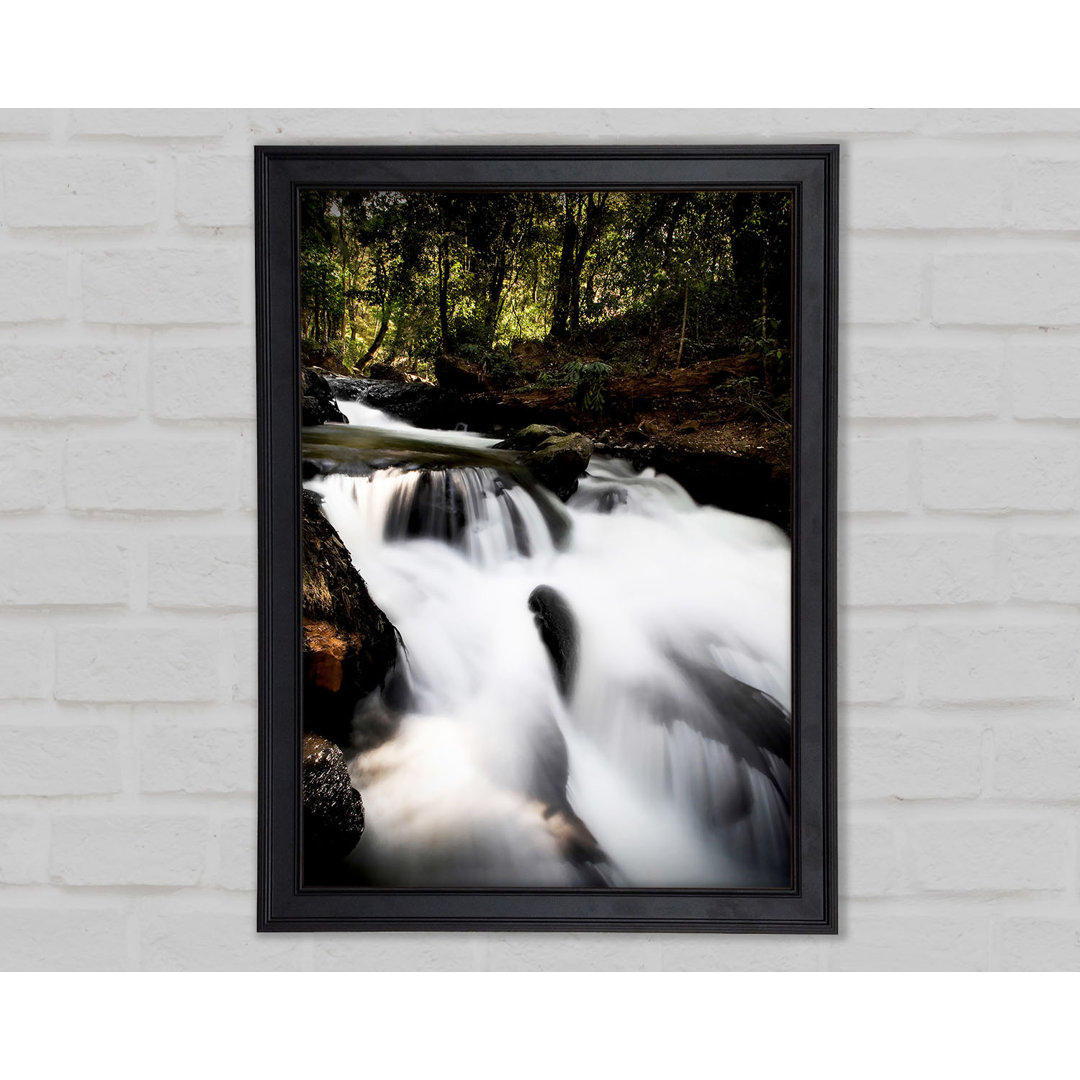 The Woodland Waterfall - Einzelner Bilderrahmen Kunstdrucke