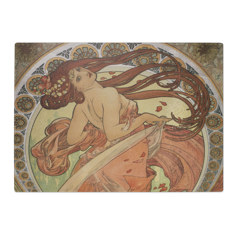 The Dance by Alphonse Mucha Chopping Board, 28.5cm W x 39cm L