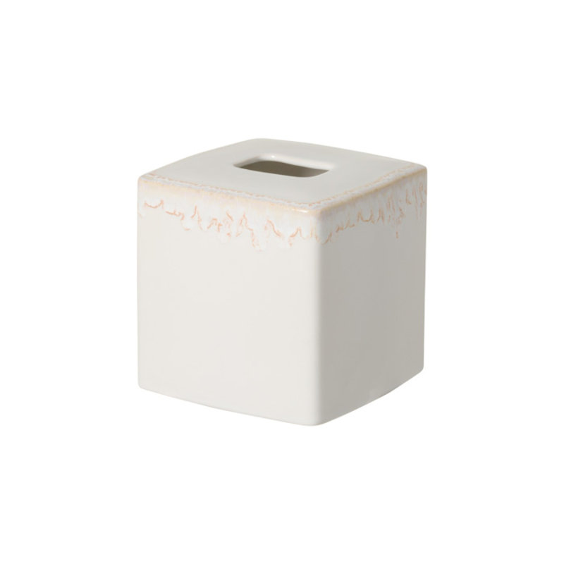Taormina Tissue Box Cover, White