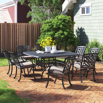 Wildermuth 9 Piece Dining Set with Cushions